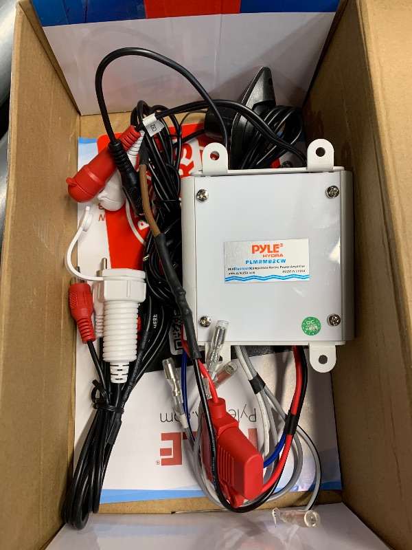 Photo 1 of (see all images) Pyle Auto 2-Channel Bridgeable Marine Amplifier - 200 Watt RMS 4 OHM Full Range Stereo w/ Wireless Bluetooth