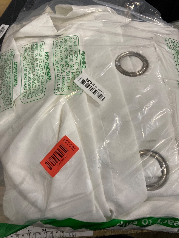 Photo 1 of ****DIRTY**** White Curtains 108 Inch Length Room Darkening Curtains for Bedroom 2 Panel White Window Curtain Panels, Grommet Top Insulated Drapes for Living Room, 2 Panels, 52W x 108L, Pure White