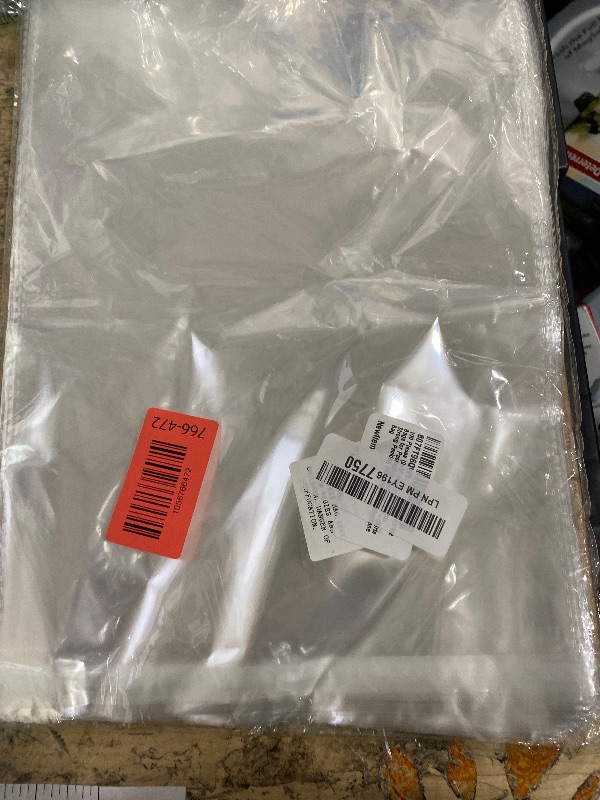 Photo 1 of 100 Pieces (9x12 Inch) Clear Plastic Bags for Packaging, Clothing & T-Shirts Strong Packing Self Adhesive Cellophane Bag