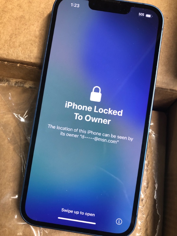 Photo 1 of (iphone locked to previous owner)(needs to be unlocked) Apple iPhone 13, 128GB, Blue - (Renewed)