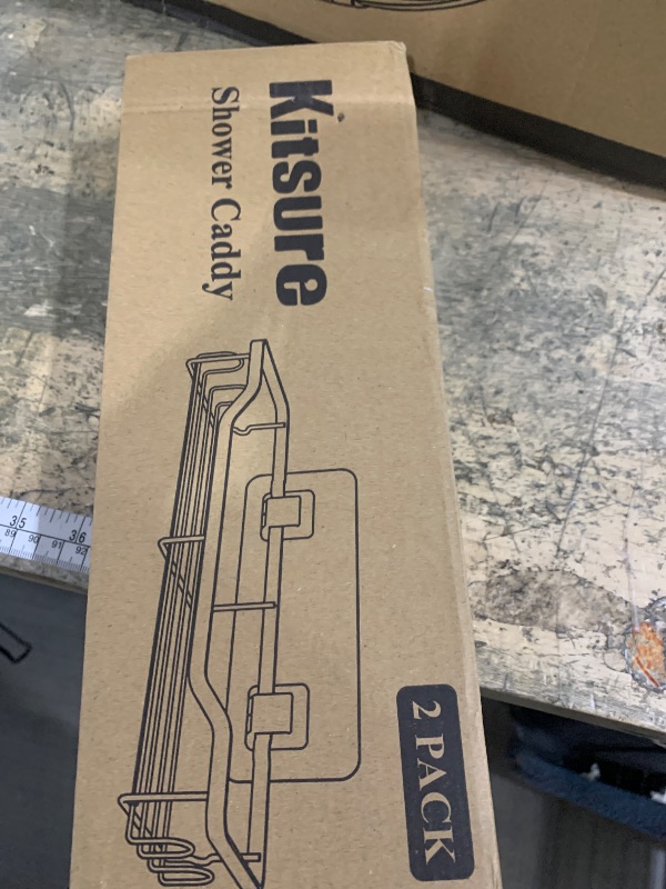 Photo 1 of **MISSING SUCTION CUP ASSEMBLY PIECES** Kitsure Shower Caddy Large - Adhesive Shower Organizer, Stainless Steel Shower Shelf for Inside Shower, No Drill Bathroom Organizers and Storage, Home Decor Accessories, 2 Pack, Sliver