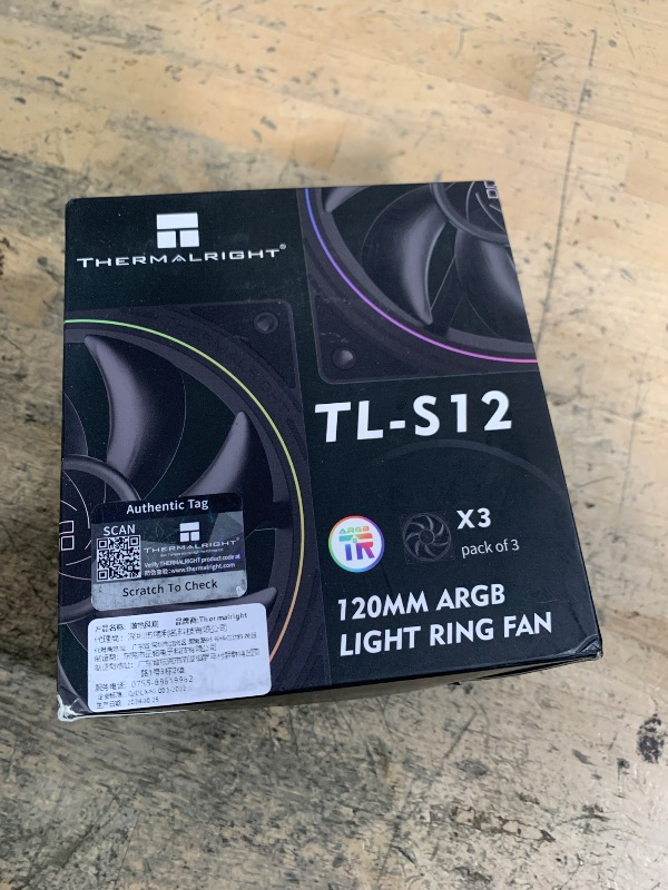 Photo 1 of **NON RGB**Thermalright TL-S12 CPU Fan Case Cooler PWM Fan, fine Aperture Light Effect,4pin PWM Connector Computer Fan with ARGB Aperture, 1500RPM Speed PC Cooling Fan(120mm, 3 Fans)