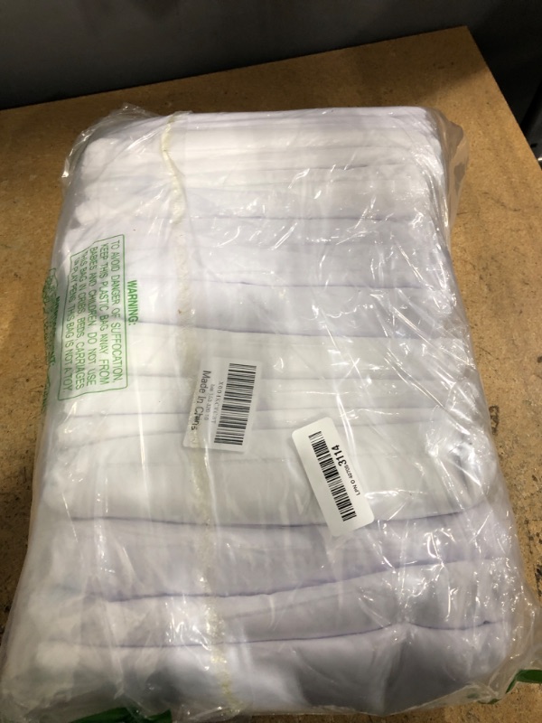 Photo 1 of 10 Pack White Table Cloth Rectangle Table Cloths for 8 Foot Rectangle Tables 60 X 126 Inch Washable Polyester Table Covers, Reusable & Wrinkle Resistant for Weddings, Parties, Events, and Everyday Use