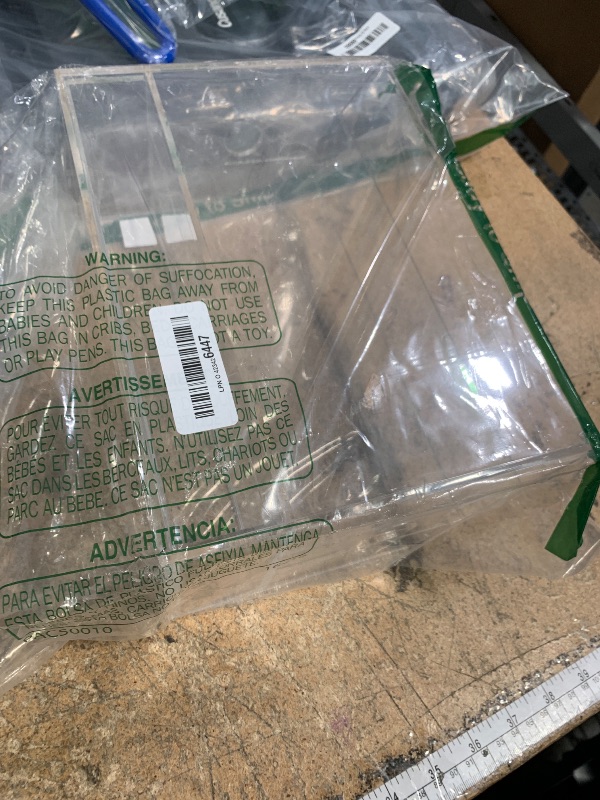 Photo 1 of **VERY FRONT CUBBY IS BROKEN OFF REST IS FINE** HOMEBROS Acrylic Desk Organizer, Clear Countertop File Organizer with Drawer, Office Mail Document Paper Sorter, 3 Compartments, Smalll