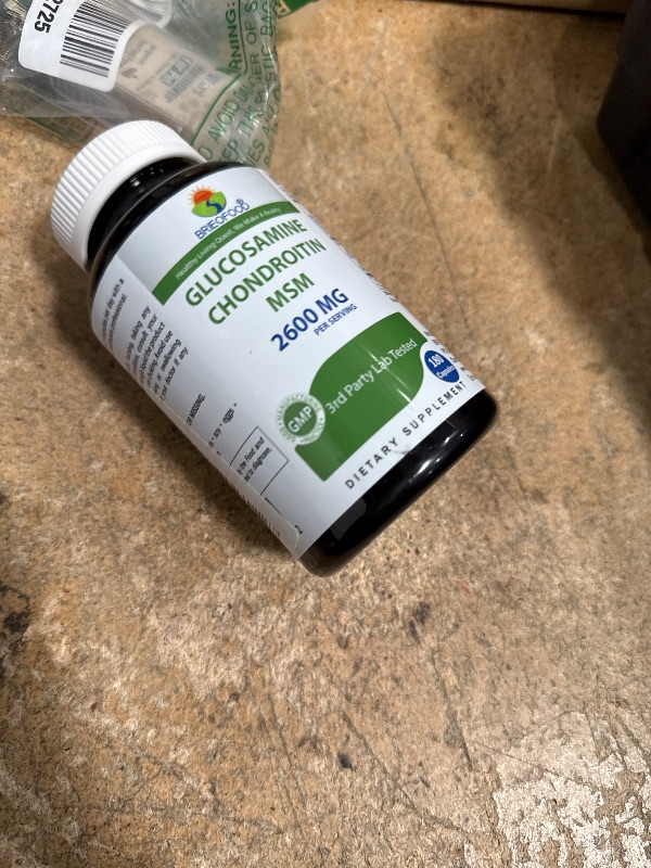 Photo 1 of 1/28 Brieofood Triple Strength Glucosamine Chondroitin MSM 2600mg/Serving Capsules, Supports Healthy Joint, Cartilage and Connective Tissue - Promotes Joint Comfort & Flexibility 180 Count