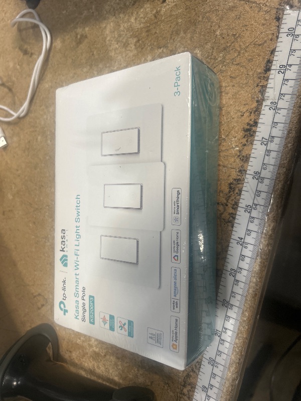 Photo 1 of *** FACTORY SEALED ***Kasa Matter Smart Dimmer Switch: Voice Control w/Siri, Alexa & Google Assistant, UL Certified, Timer & Schedule, Easy Guided Install, Neutral Wire Required, Single Pole, 2.4GHz Wi-Fi, 3-Pack