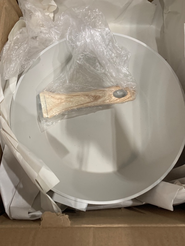 Photo 1 of **SE NOTES** SODAY 12 Pcs Pots and Pans Set, Nonstick Cookware Sets White Granite Induction Cookware, Non-toxic Healthy Non Stick Kitchen Cooking Set with Frying Pans Set, Saucepans,Steamer (PFAS, PFOA, PFOS Free)