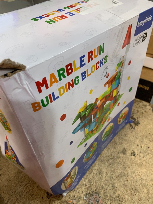 Photo 1 of **ELEVATOR PIECE NON-FUCNTIONAL** Marble Run Toy Motorized Elevator Marble Maze Kit with Perpetual Motion Machine, Building Block Educational Construction Game Playset STEM Learning Hand Eye Coordination Training Unlimited DIY