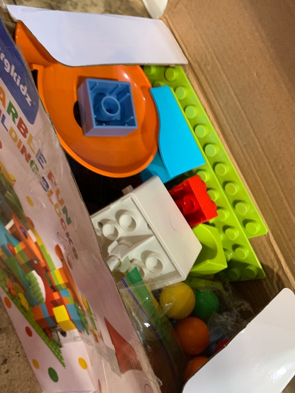 Photo 1 of **ELEVATOR PIECE NON-FUCNTIONAL** Marble Run Toy Motorized Elevator Marble Maze Kit with Perpetual Motion Machine, Building Block Educational Construction Game Playset STEM Learning Hand Eye Coordination Training Unlimited DIY