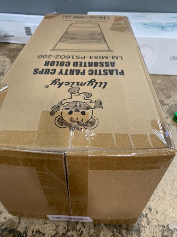 Photo 3 of Lilymicky 200 Pack 16 oz Disposable Plastic Cups, Assorted Color Plastic Party Cups for Parties, Events, Game and BBQ