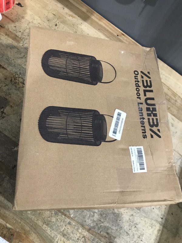 Photo 1 of 2 Pack Solar Lanterns for Outdoor Waterproof, ZBLUXBZ Outdoor Table Lamp for Outside Hanging Solar Lights, LED Garden Cordless Lights Perfect for Patio and Pathway Lighting (11-inch Height, Yellow)