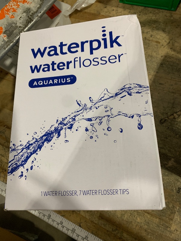 Photo 1 of **DIRTY NEEDS CLEANING** Waterpik Aquarius Water Flosser For Teeth Cleaning, Gums, Braces, Dental Care, Electric Power With 10 Settings, 7 Tips For Multiple Users And Needs, ADA Accepted, White WP-660, Packaging May Vary