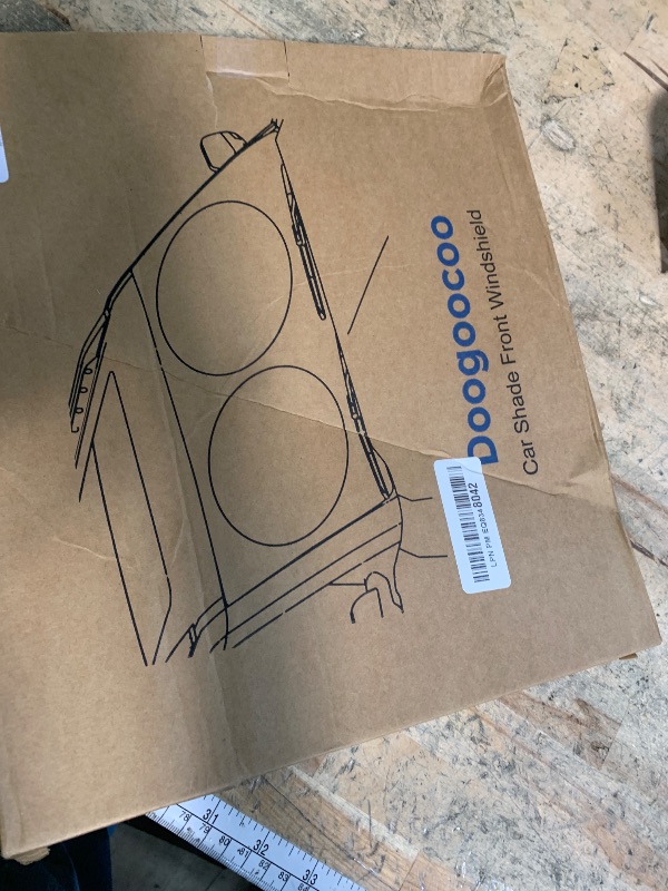 Photo 1 of [2025 Upgrade] Doogoocoo Windshield Sun Shade, [100% Sun Block & Ice-Crystal Cooling] Protect Interior & Keep Car Cooler, Portable Foldable Car Sunshade Front Windshield (64x32 Inches)