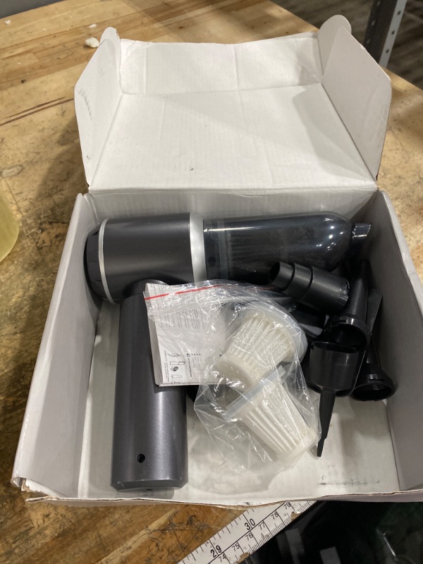 Photo 1 of 4-in-1 Car Vacuum Portable Cordless & Dust Buster, 20000pa High Power Handheld Vacuum Cordless Rechargeable, Mini Vacuums with 3 Reusable Filter, Vacuum Cleaner for Car Home Office & Pet(Silver Gray)