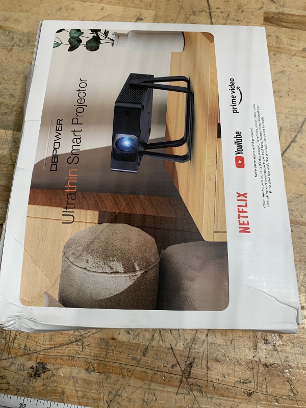 Photo 1 of [Ultra-Slim 1.97"| Netflix Licensed | AI Auto Focus | 360° Stand] Smart Mini Projector with WiFi 6 & Bluetooth, Built-in Netflix/YouTube/Disney+/Hulu, DBPOWER N5 Movie Projector for Bedroom (Black)