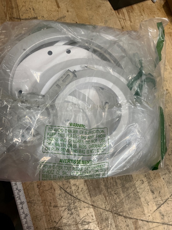 Photo 1 of **UNKNOWN MISSING PIECES/DAMAGES** Shine LUEST 60W Modern LED Ceiling Light Fixture, Dimmable LED Chandelier Flush Mount Ceiling Lights Remote Control 6 Acrylic Ring Ceiling Lamp Fixture for Living Room Dining Room Bedroom, 7640LM