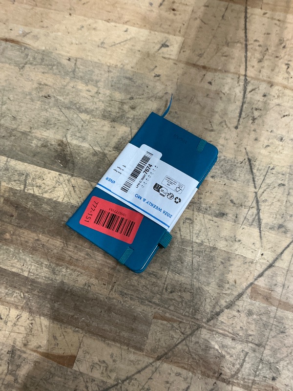 Photo 1 of 2026 Pocket Calendar by YihurKis - Weekly and Monthly Planner, 3.5'' x 6'', 2026 Purse Planner with Pen Holder, Leather Hard Cover, Inner Pocket For Men & Women - Blue