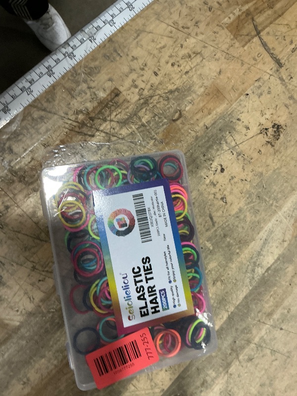 Photo 1 of 200PCS Elastic Hair Ties for Thin Hair, No Crease Ponytail Holders for Kids Baby Toddler, Multicolor, Mini Hair Accessories for Girls