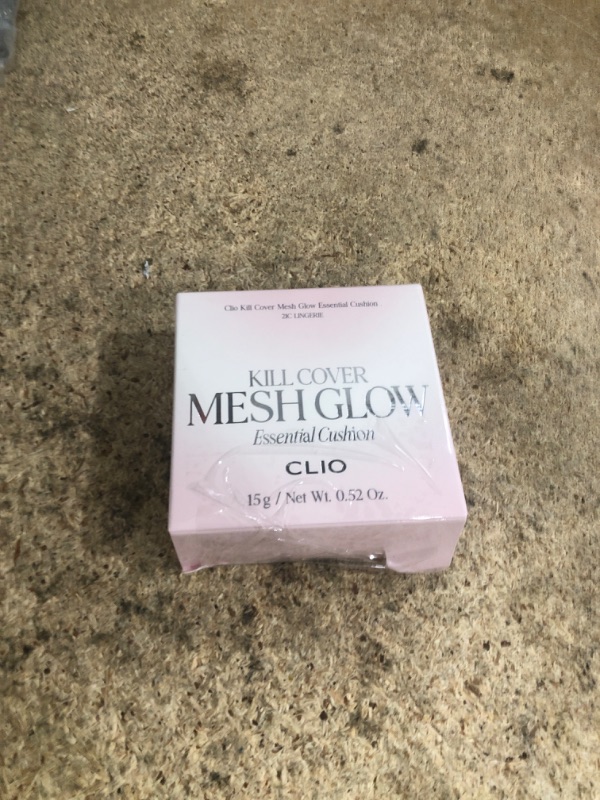 Photo 1 of *3/21/2028* CLIO Kill Cover Mesh Glow Essential Cushion Foundation, Buildable Ultra-Fit Coverage with Glow Finish, Long-Lasting Hydration, Flawless Natural Cover for Radiant Skin, Korean Foundation (21C LINGERIE)