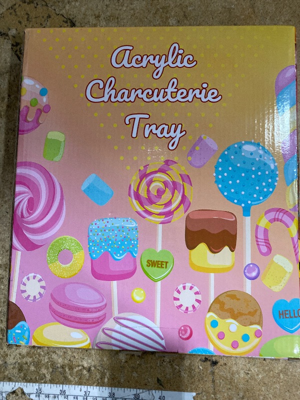 Photo 1 of 11" Acrylic Letter Charcuterie Tray, Charcuterie Letters Fillable Box for Food, Reusable Serving Cake Candy Dish Display Tray for Birthday Anniversary Party Decoration (Letter Z)