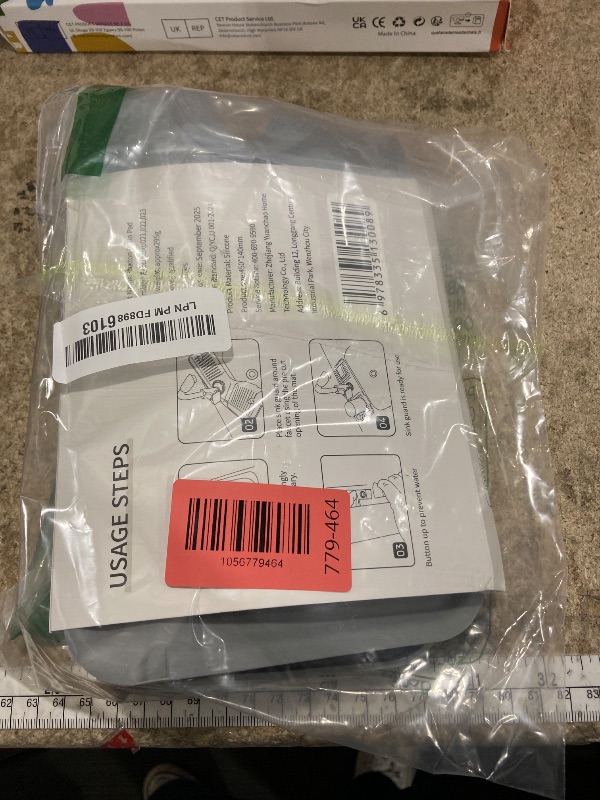 Photo 1 of 17.7" Silicone Sink Splash Guard - Multi-Functional Kitchen Sink Mat with Drip Tray, Sponge Holder & Soap Dish, 6° Slope Design for Easy Drainage, Foldable & Fasten Button for Secure Fit,?Grey?