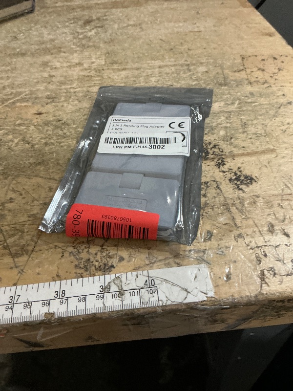 Photo 1 of 3 Pack AC Flat Wall Outlet Extender Flat Plug Adapter Outlet, Fold-Able 3 Way Wall Adapter Mani Plug for Home and Travel (White)