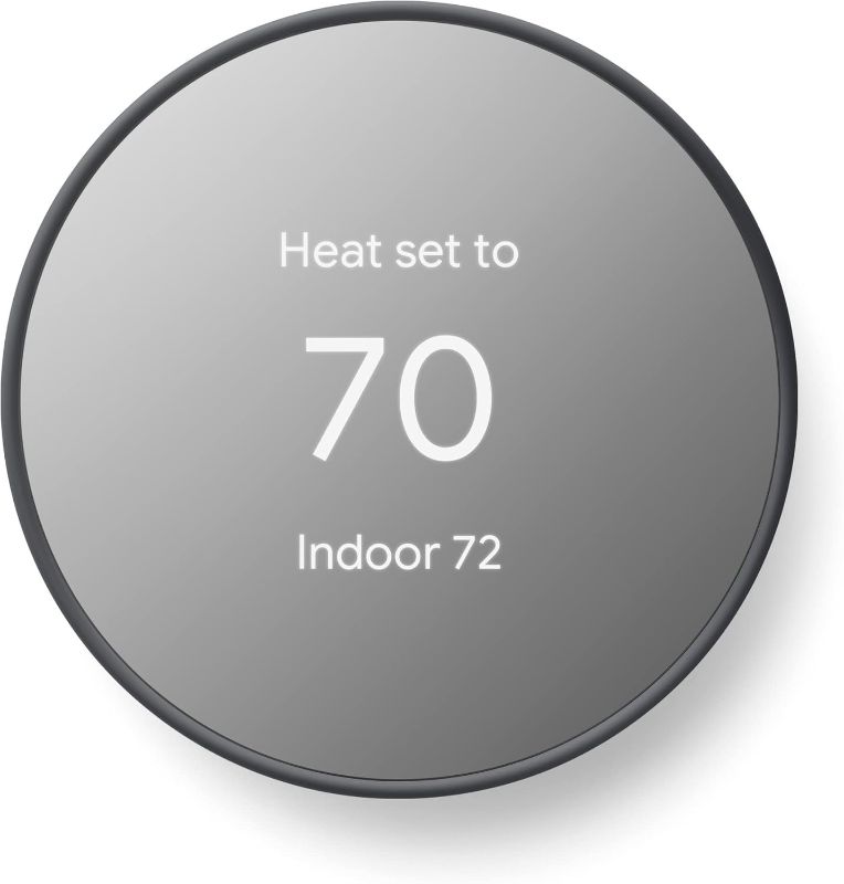 Photo 1 of **PARTS ONLY NON FUNCTIONAL**
Google Nest Thermostat - Smart Thermostat for Home - Programmable Wifi Thermostat - Charcoal