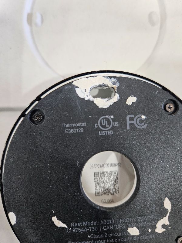 Photo 1 of **PARTS ONLY NON FUNCTIONAL**
Google Nest Thermostat - Smart Thermostat for Home - Programmable Wifi Thermostat - Charcoal