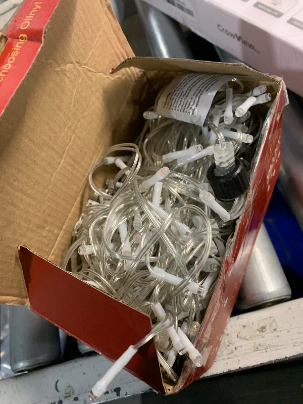 Photo 1 of ***(PARTS ONLY/ NON FUNCTIONAL)***Ollny Icicle Lights for Outside 400LED 32FT, Multicolor Christmas Light with Remote 8Modes Timers Waterproof, Plug in Connectable Hanging Lights for Outdoor Indoor House Roof Holiday
