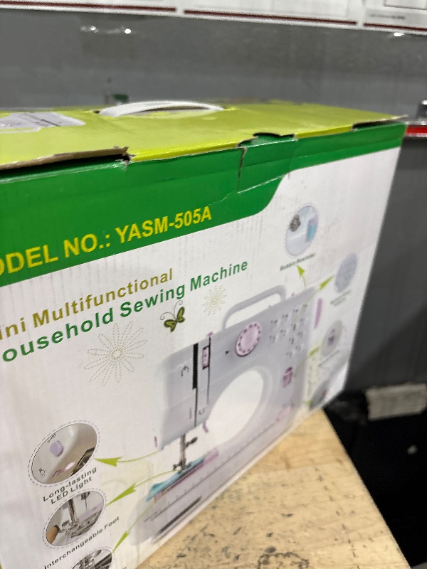 Photo 2 of LoMoTive Sewing Machine for Beginners - Portable Electric Hand Mini Sewing Machine with Extension Table 12 Built-In Stitches with 2 Speed Foot Pedal Small Handheld Maquina de Coser Purple