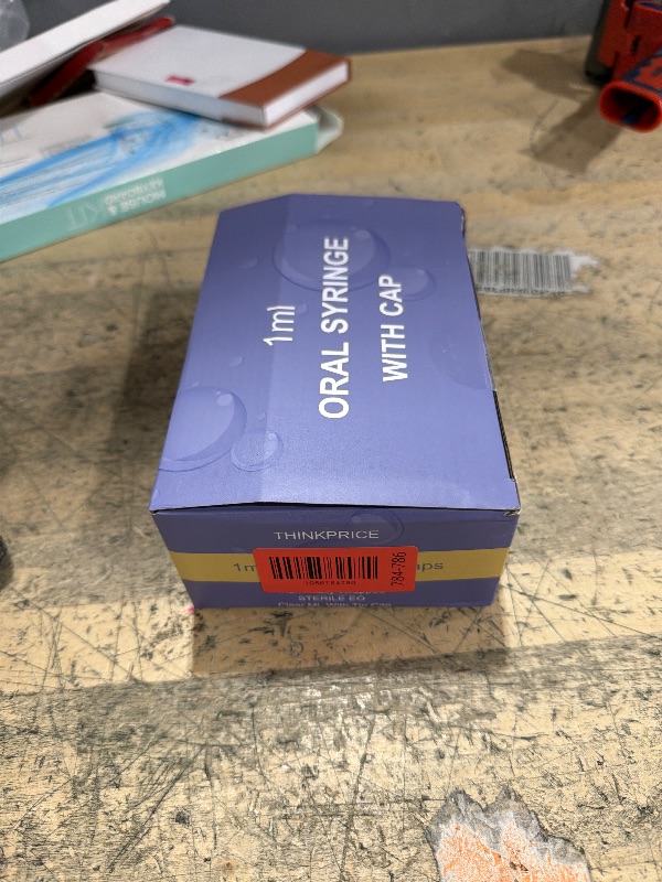 Photo 1 of 50 Pcs 1ml Syringes with Caps Oral Dispenser Individually Sterile Warpped for Medicine Dropper, Colostrum Collect Feeding Pets, Liquid