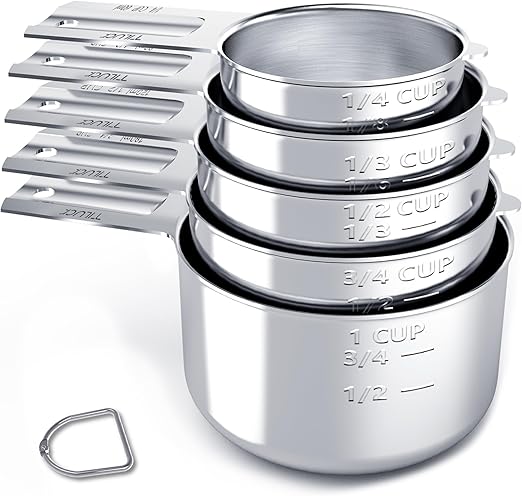 Photo 1 of TILUCK Stainless Steel Measuring Cups Set,Kitchen Gadgets for Cooking & Baking,Set of 5
