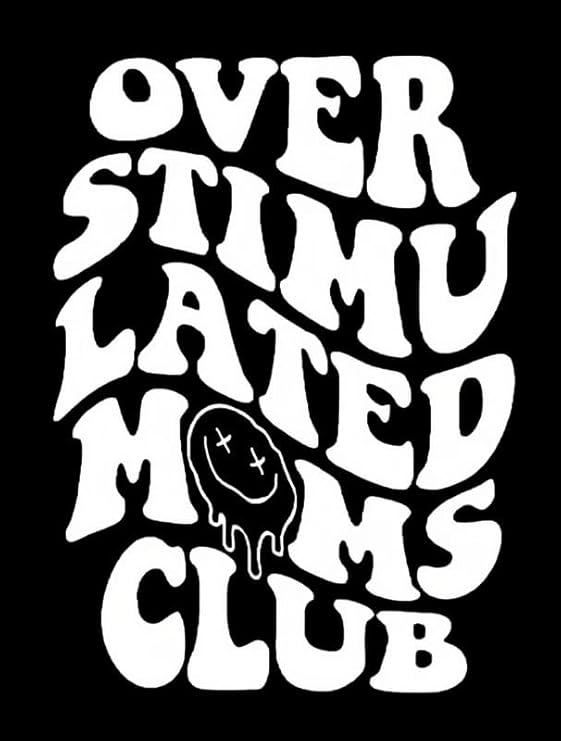 Photo 1 of Overstimulated Moms Club NOK Decal Vinyl Sticker |Cars Trucks Vans Walls Laptop| White |5.5 x 4.0 in| Blue