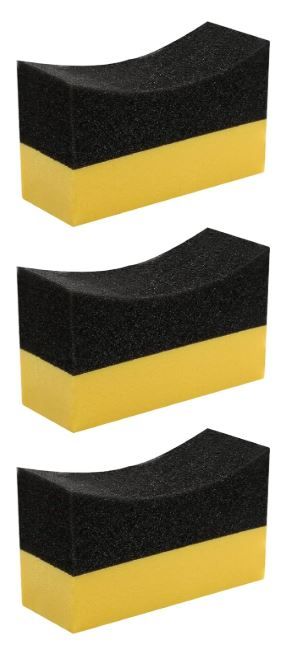 Photo 1 of 3 Pcs Tire Applicator Dressing Shine Sponge, Tire Dressing Applicator Pads, Color Polishing Sponge for Car Glass, Painted Steel & Porcelain
