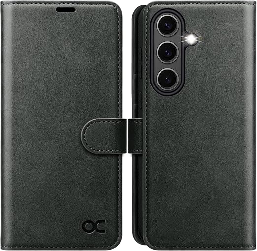 Photo 1 of OCASE Compatible with Galaxy S25 Wallet Case, PU Leather Flip Folio Case with Card Holders RFID Blocking Kickstand [Shockproof TPU Inner Shell] Protective Phone Cover 6.2 Inch 2025, Graphite
