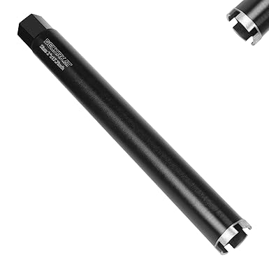 Photo 1 of 2" Diamond Core Drill Bit with 17-3/4" Total Length, 1-1/4"-7 Thread, Laser-Welded Segments for High-Performance Drilling Cured Concrete, Brick, Stone, Masonry Walls and Floors

