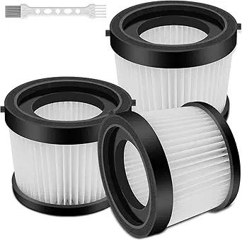Photo 1 of 3 Pack DCV501HB Filters for DEWALT 20V Cordless Handheld Vacuums - Filter, Washable and Reusable, Compatible with Part # DCV5011H & 1 Brush
