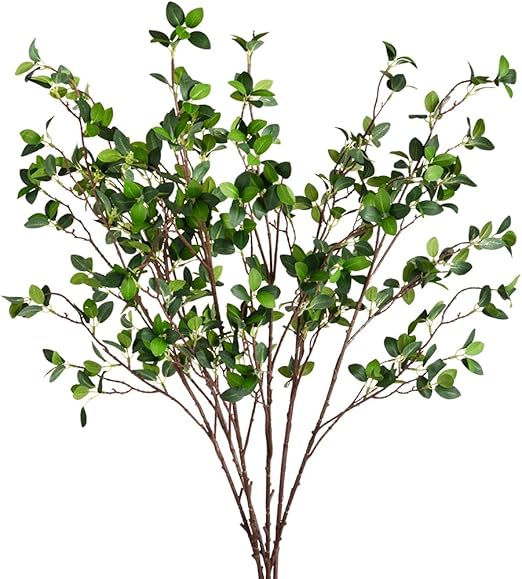 Photo 1 of 3pcs Faux Stems Artificial Branches for Vase Artificial Stems Artificial Greenery Stems Faux Green Stems Artificial Eucalyptus Branches Fake Stems(42"/Each Branch)
