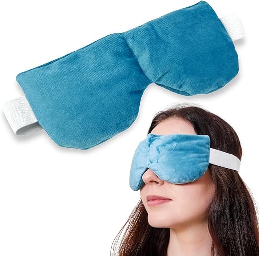 Photo 1 of Solayman's Moist Heat Eye Compress | Microwave Activated for Dry, Irritated Eyes - Unscented Blue