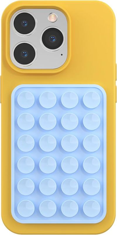 Photo 1 of Silicone Phone Sticky Grip, Suction Phone Case Mount for iPhone and Android, Hands-Free Sticky Cell Phone Grip, Mobile Fidget Mirror Holder for Selfies and Videos
