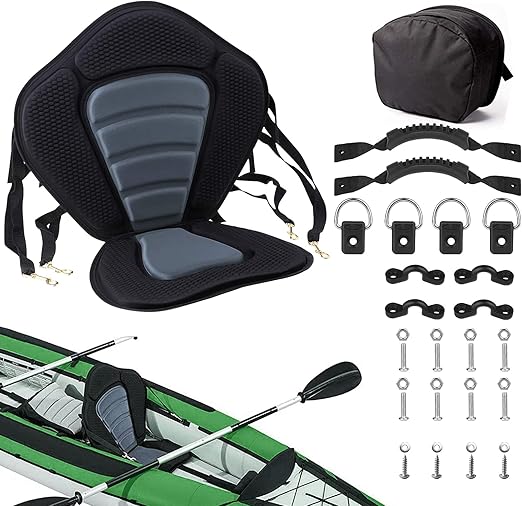 Photo 1 of Vashly Kayak Seat, Detachable Universal Paddle Board Seat for Kayak, Canoe Seats with Detachable Storage Bag, Kayak Seat Cushion for Kayaking Canoeing Rafting Fishing (Gray)
