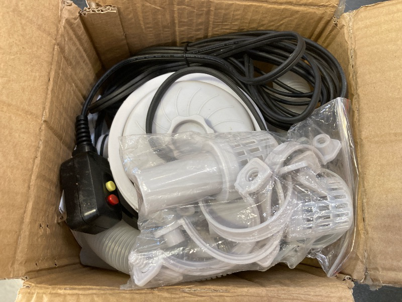 Photo 1 of 300 Gallons Above Ground Round Pool Filter Pump, Household Inflatable Pool Filter Pump System Kit Cleaning Tool+ Filter Cartridge, Uses Type A or C Filter Cartridge
