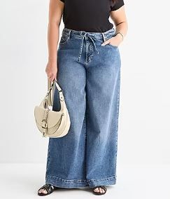 Photo 1 of a.n.a - Plus Soft Drape Women's High Rise Wide Leg Crop - 18W 
