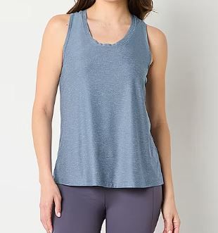 Photo 1 of Xersion Women's U Neck Sleeveless Performance Tank Top Periwinkle Heather - XXLT