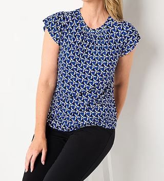 Photo 1 of Liz Claiborne Women's Crew Neck Short Sleeve Blouse - LT