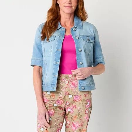 Photo 1 of St. John's Bay Women's Denim Midweight Jacket, Medium, Blue
