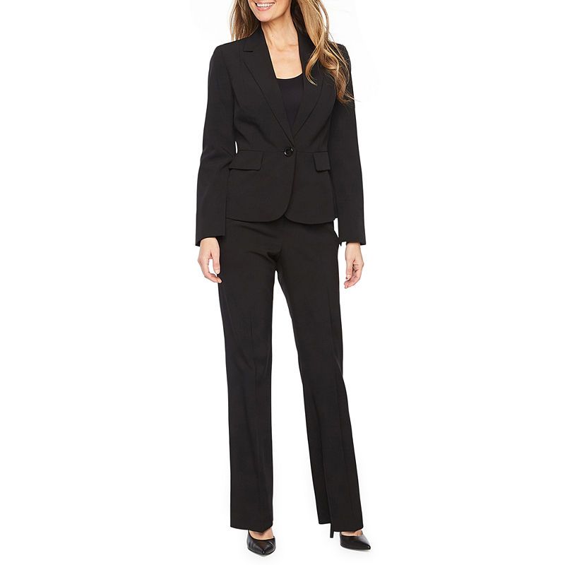 Photo 1 of Le Suit 2-pc. Straight Leg Pant Suit, 14, Black
