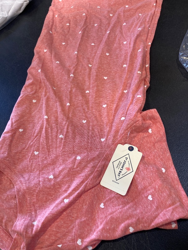 Photo 1 of St John's Bay Coral Crew Neck Shirt White Hearts Women - 1X 