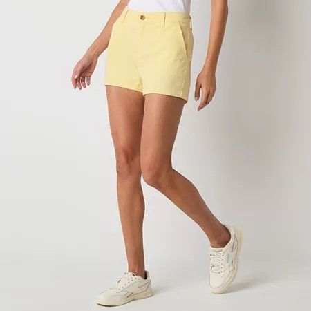 Photo 1 of A.n.a Women's 3 1/2" Mid Rise Chino Short, 2, Yellow
