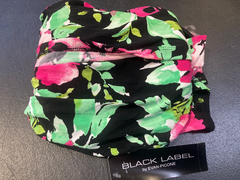 Photo 1 of Black Label by Evan-Picone Womens Short Sleeve Floral Sheath Dress, X-small, Black
